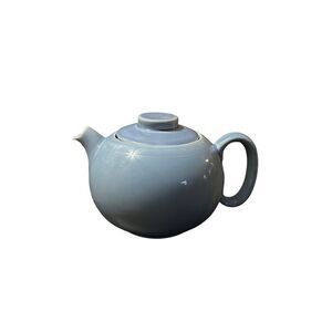 Vintage Ceramic Light Blue Tea Pot Kettle Decor retro